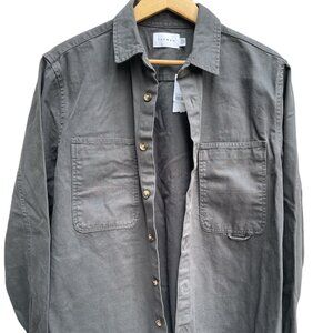 Topman Grey Heavy Button Up Shirt Men Medium New Tags
